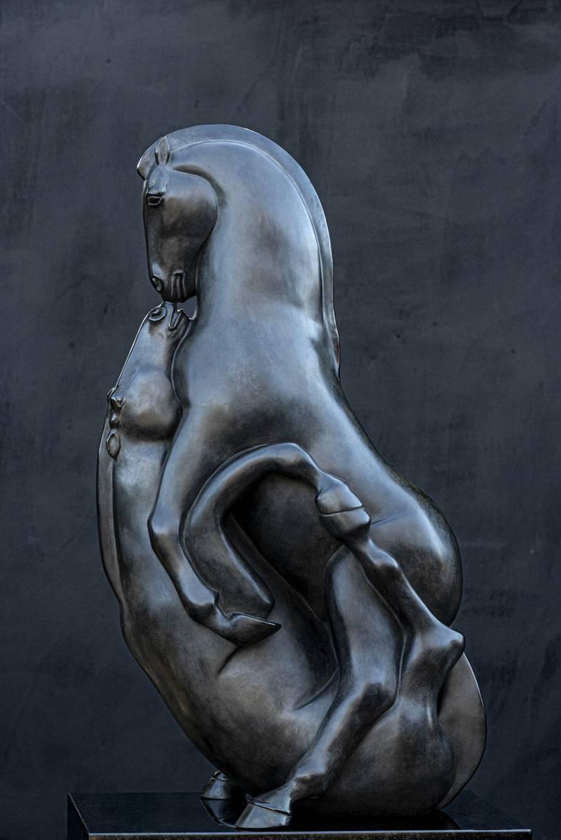 Bronzo, granito nero – 89x53x40 – 2019
